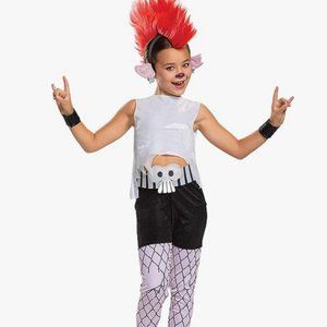NEW- Girl's Trolls World Tour Deluxe Barb Costume. SMALL (4/6)